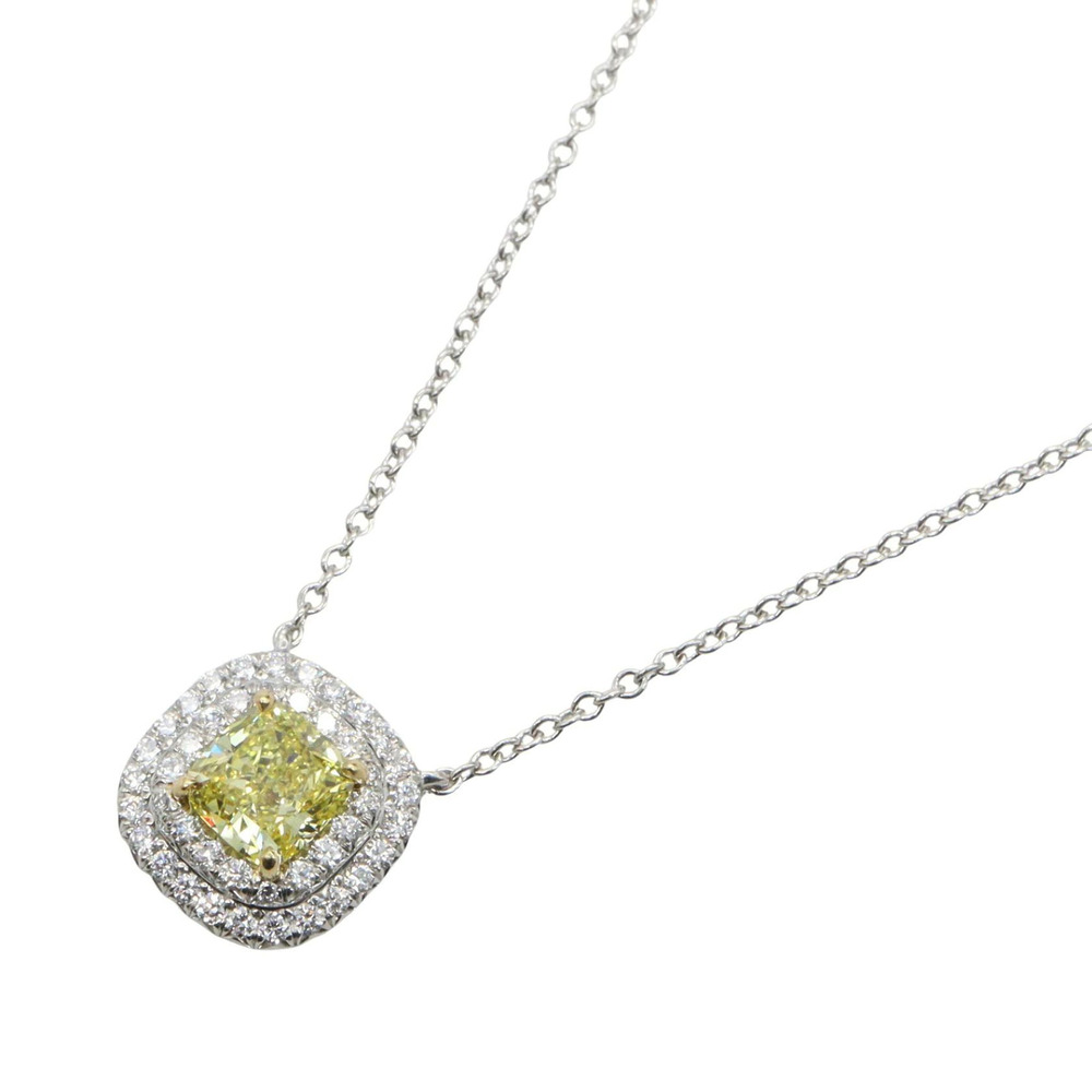 Tiffany Co Diamond Necklace Platinum Silver
